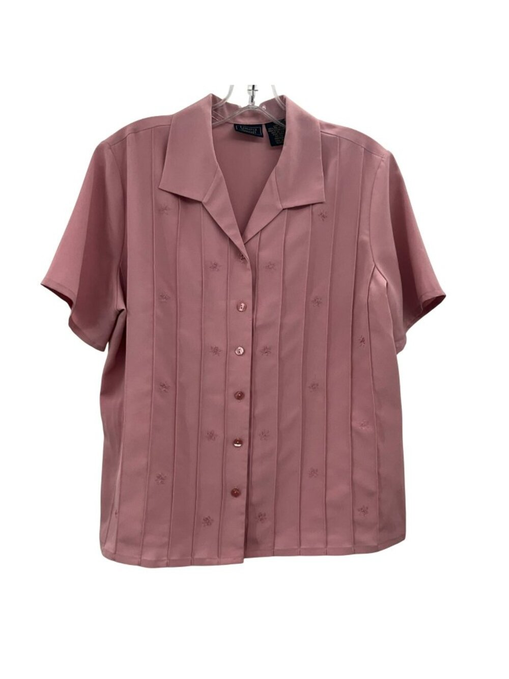 Laura Scott Petite Mauve Button Up Blouse 12P Petites Used